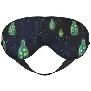 Mooie Fles Onder De Nachtelijke Hemel Slaap Eye Mas Bijgewerkt Ontwerp Licht Blokkerende Night Eye Blinder Mannen Vrouwen Shift Werk Reizen