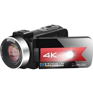 Videocamera Camcorder Vlogging 4K Video Camera For Vlog Recording 5 6MP 3.0 Inch 16X Digital Zoom Ir Night Vision WiFi Digital Camera Camcorder With Microphone Multifunctionele vlogcamera(16G SD card,