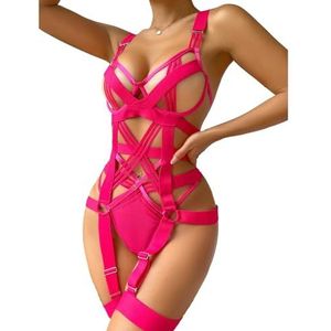 Sexy Lingerie Vrouwen Ondeugende Sexy Hot Girl Nachtclub Dames Sexy Holle Vormgeven Ondergoed Set Panty Jumpsuit