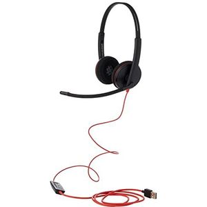 Plantronics — Blackwire C3210, bekabelde USB-A-headset — Headset met twee oren (stereo) met microfoonarm — Aansluiten op pc/Mac via aansluiting — Compatibel met teams, zoom en meer, schuim
