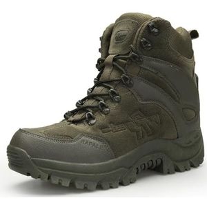 Mannen Militaire Laarzen Outdoor Wandelschoenen Antislip Rubberen Laarzen Tactische Woestijn Combat Laarzen Leger Werkschoenen, Leger Groen, 46 EU