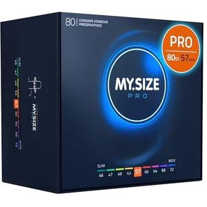 MY.SIZE PRO condoommaat 4, 57 mm, 80 condooms - pasvorm en een geschikte maat voor elke man