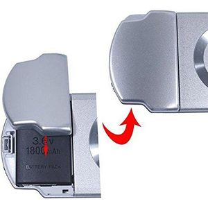 Batterij Back Deur Cover Case voor PSP 2000 2001 3000 3001 Playstation Draagbare Reparatie Onderdelen Vervanging Zilver