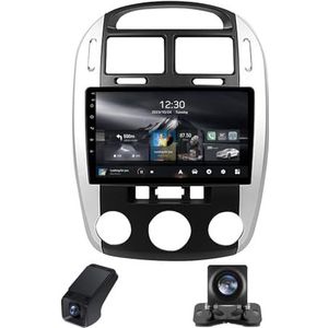 Autoradio 2 Din Bluetooth met Carplay en Android Auto,geldt voor Kia Cerato 1 LD 2004-2008 9 inch met touchscreen stereo auto ondersteunt GPS stuurbediening Achteruitrijcamera(NF-7)