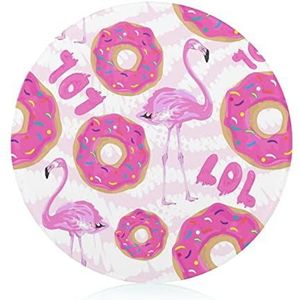 Roze Flamingo's en Donut Snijplank Gehard Glas Snijplank voor Keuken Restaurant