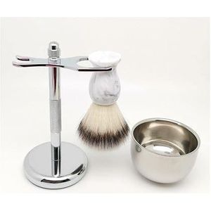 Scheermeshouder,. Scheermeshouder Praktische scheerborstelstandaard for heren, synthetische scheerkwast inclusief scheerkomhouder, perfecte scheercrème Scheermesborstelset