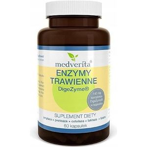 Medverita - DigeZyme® complex van spijsverteringsenzymen - 140 mg DigeZyme®-complex per capsule - Voedingssupplementen - 60 capsules