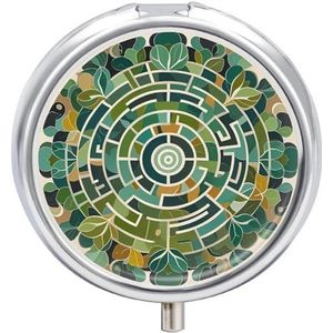 Ronde pillendoos 3 compartimenten draagbare medicijnpillendoos één maat pillendoos voor zakpillenorganisator en vitaminecontainers voor reizen