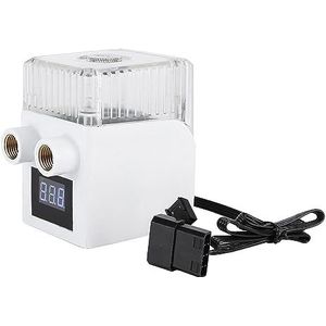 Computerkoelpomp met Temperatuurweergave, Lekvrije Driefasige Pc-koelpomp, Betrouwbaar voor Computerwaterkoelsysteem (Wit + temperatuurweergave)