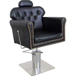 Medeo Kappersstoel s5920 zwart of brons met verstelbare rugleuning (zwart)