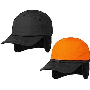 Lipodo Omkeerbare Pet met Oorbescherming Dames/Heren - baseballpet klep oorflappen voering voor Herfst/Winter - L (59-60 cm) zwart