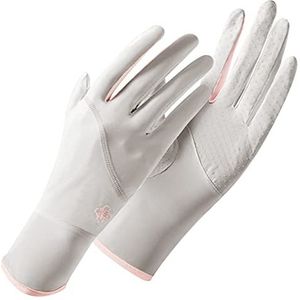 Sunblock-handschoenen, UV-beschermingshandschoenen Rekbaar Ijszijde Koel Vervagingsbestendig Ademend Zacht Gemakkelijk Schoon Te Maken voor Rijden Om Te Rijden (Grijs)