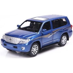 Casting Car Model 1:32 gegoten auto- en speelgoedvoertuigen 15 cm blauwe kruiser model 4 open deuren cadeau (Color : Blue)