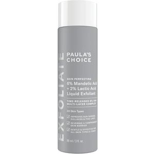 Paula's Choice SKIN PERFECTING 6% Mandelic Acid + 2% Lactic Acid AHA Liquid Exfoliant - Exfoliërende AHA Peeling Vermindert Fijne Lijntjes & Rimpels - Alle Huidtypen - 88 ml