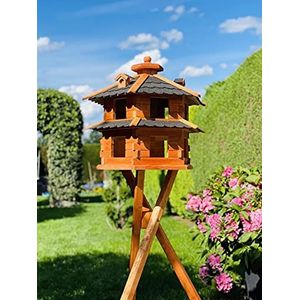 Vogelbescherming Nederland vogelvoederhuis Gazebo groen 27 x 27 x 114 cm kopen
