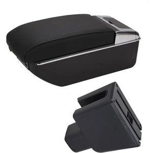 auto-interieurdecoratiedoos Auto-armsteunbox Centraal Inhoud Opbergdoos Arm Auto-onderdelen USB-oplader Voor BR-V (Color : A2 Black black 7USB)
