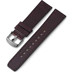 Timex 22 mm lederen snelsluiting band - bruin met zilverkleurige gesp