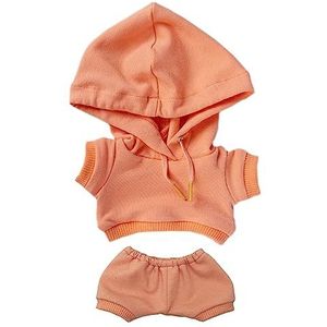 niannyyhouse 20 cm pluche poppenkleding elastische effen sportkleding pakken hoodie broek zachte gevulde pluche speelgoed aankleedaccessoires (oranje, 10 cm)