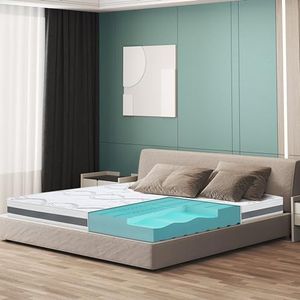 White Stone - Traagschuim Matras - Wit - Ademend - Ergonomische Ondersteuning