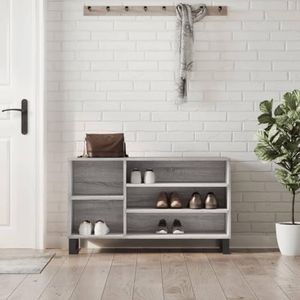 CBLDF Schoenenkast Grijs Sonoma 102x36x60 cm Engineered Wood