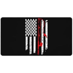 Retro USA Vlag Bass Vissen Mode Bureau Muis Mat Antislip Gaming Muismat Accessoires Decor 40X75Cm