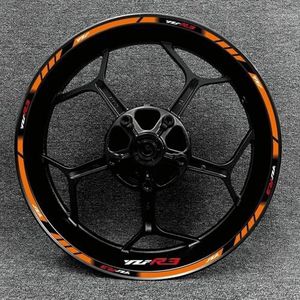 Accessoires Onderdelen Motorfiets 17 Inch Voor- En Achterwielnaaf Decal Set Trim Bescherming Velg Waterdichte Sticker Voor Y&amaha YZF R3(Style 5)