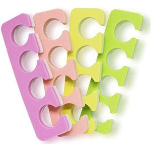 ZMOI 120 stuks premium pedicure teenscheiders - zachte en duurzame bulk salon pedicure accessoires - 4 kleuren