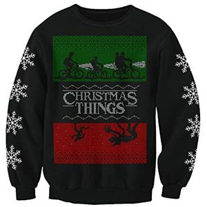 Kerst Dingen Sci Fi Vreemdeling Horror Volwassenen Kerst Trui Sweatshirt, Zwart, XL