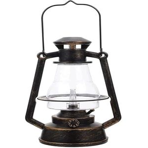 Olielampen Hurricane Lamp Vintage Led Kerosine Lamp Rustieke Lamp for Binnen Batterij-aangedreven Kerosine Lantaarn Olielampen Verlichting Nachtlampje Kerken (Color : Bronze)