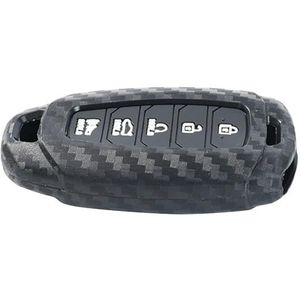 Autosleutel beschermhoes Koolstofvezel Sleutelhanger Auto Afstandsbediening Hoes Shell Case Houder Beschermen Voor Palisade Voor Elantra 2021 2020 2019 Auto-onderdelen Sleutel Shell