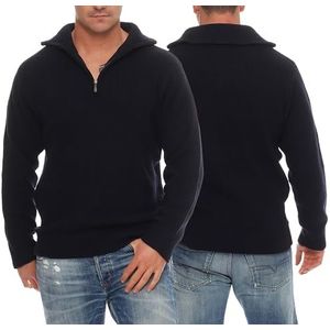 Herensweater voor heren marineblauw gebreide trui matroos troyer 50