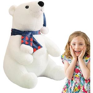 Gevulde ijsbeer | Knuffels voor kinderen | Kerst ijsbeer knuffel knuffel cadeau voor kinderen en volwassenen intieme pop voor jongens en meisjes Sysdisen