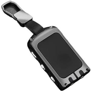 Autosleutel beschermhoes Zinklegering Zilveren Autosleutel Bescherming Shell Smart Remote Key Cover Auto Accessoires Voor Volvo XC60 S90 S60 XC40 V60 XC90 Sleutel Shell(Grau)