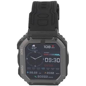 Smart Watch Stappenteller Smart Watch Hartslag Slaapmonitor Fitness met 1,8 Inch Touchscreen Kinderen (Zwart)