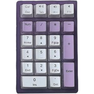 PLCPDM Mechanische Nummer Numberpad Hot Swappable Numpad Corded USB C 21 Key Numeriek Toetsenbord Met LED Backlit Toetsenbord Voor Laptop PC