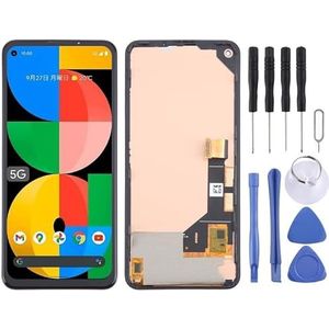 Schermvervanging Voor Google Pixel 5A 5G G1F8F G4S1M TFT LCD -scherm met digitizer volledige montage, niet ondersteunend vingerafdrukidentificatie (zwart) telefoon accessoires