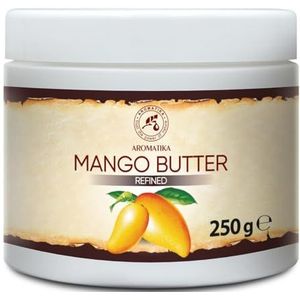 Mango Boter 250g - 100% Puur Natuurlijke Lichaamsboter - Rijk aan Mineralen & Vitamines voor Intensieve Huidverzorging - Massage - Wellness - Cosmetica - Ontspanning - Anti-Rimpels - Anti-Aging - Hydrateert - Vochtinbrengend