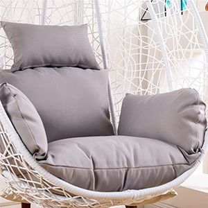 Only Egg Chair Replacement Cushion Cover,Waterproof Sun-Resistant Hanging Egg Chair Cushion Cover for Garden Cushion (Gray)