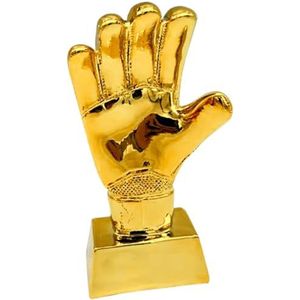 Voetbalhandschoen Trofee Compacte Voetbaltrofee Voetbaltrofee Prijzen Gouden Trofeeën Voetbal Doelman Trofee Prijs Trofee Doelman Cadeau Voetbal Partij Gunst Cup Abs Gouden Medaille (Color : Goldenx3