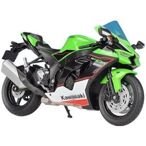 Elektrische legering motorfiets Voor Kawasaki Voor Ninja ZX-10R 2021 1/12 Zware Motorfiets Legering Model Auto Speelgoed Metalen Cross Country Locomoti Modellen Speelgoed geschenken (Color : Green)