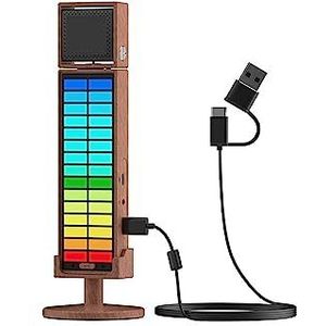 Geluidskaartset, RGB Umic Cardioïde condensator USB-microfoon for pc-laptop-smartphone(RGB Mic With Stand)