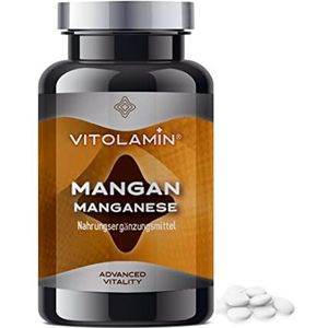Vitolamine Mangan 365 natuurlijke tabletten: versterkt het bindweefsel, geeft de botten stevigheid en is essentieel voor de productie van kraakbeen