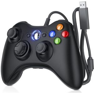 Bonacell Bedrade controller voor Xbox 360 pc-controller met Dual Vibration Gamepad voor Xbox 360/PC Windows 7/8/10