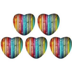 5 Stks Auto Luchtverfrissers Opknoping Luchtverfrisser Kleurrijke Houten Planken Opknoping Geurkaarten Geurkaarten voor Auto Auto Aromatherapie Tabletten voor Auto