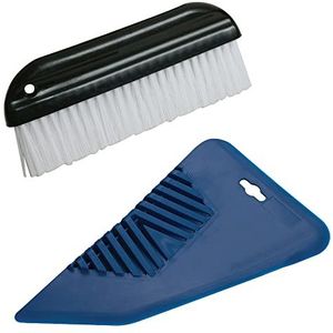 der kleine Handwerker Behangset - behangbladen + behangborstel | voor het verwijderen van luchtbellen, vouwen en aandrukken van het behang