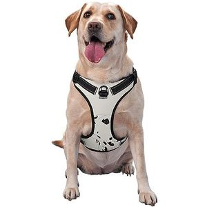 Ademend & Verstelbare Hondenharnassen Met Riem, Spotted Cartoon Hond Hond Harnas Voor Grote Medium Kleine Hond