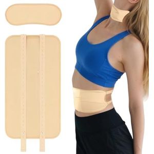 Castor Oil Pack wrap, herbruikbare ricinusolie biologische verpakkingsset, ricinusolie castorolie wrap (buik + hals), van fluweelachtig katoen, verstelbare elastische bandjes