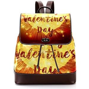 Valentijnsdag Gouden Liefde Hart Gepersonaliseerde Casual Dagrugzak Tas voor Tiener, Meerkleurig, 27x12.3x32cm, Rugzak Rugzakken