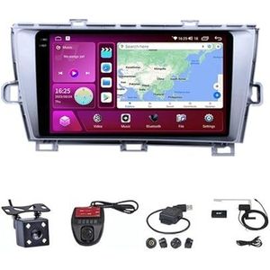 Android Double Din Car Stereo 9 Inch Touchscreen Autoradio Autotoebehoren Multimedia Stuurwielbediening met Navigatie Plug And Play Voor Toyota Prius XW30 2009-2013 (Size : M100S WIFI 1G+16G)