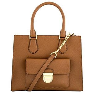 MICHAEL Michael Kors vrouwen Bridgette Medium Tote lederen handtas (LUGGAGE)